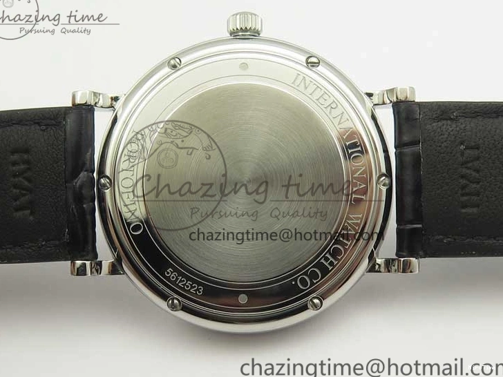 MIROTIME 0730 Portofino Automatic SS MKF 1:1 Best Edition White Dial On Black Leather Strap MIYOTA 9015 V Original 7204